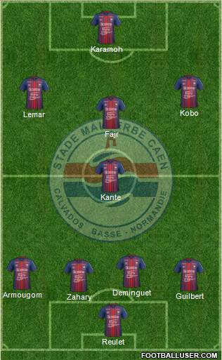 Stade Malherbe Caen Basse-Normandie football formation