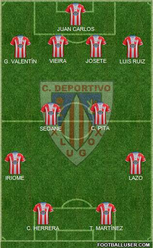 C.D. Lugo 4-4-2 football formation