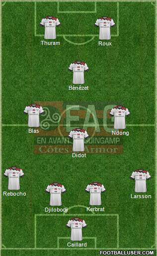 En Avant de Guingamp 4-4-2 football formation