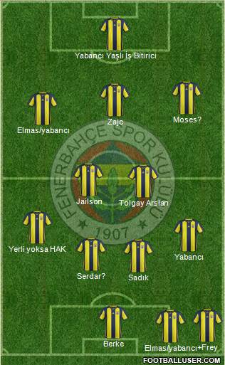 Fenerbahçe SK Formation 2019
