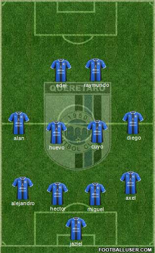 Club de Fútbol Gallos Blancos Formation 2019