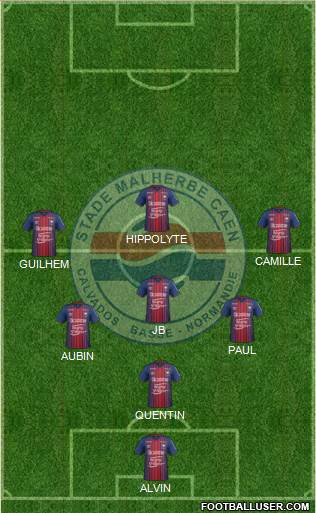 Stade Malherbe Caen Basse-Normandie football formation