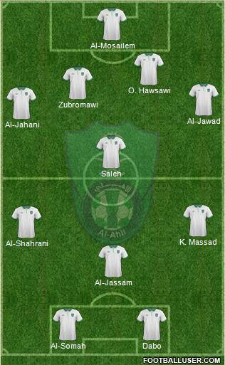 Al-Ahli (KSA) 4-4-2 football formation