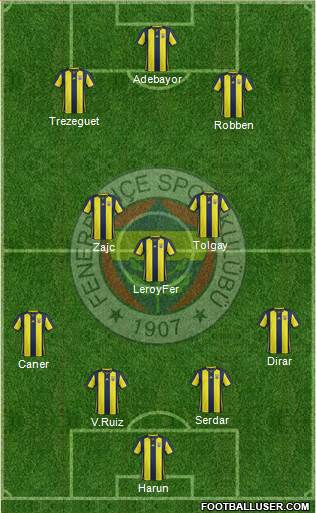 Fenerbahçe SK Formation 2019