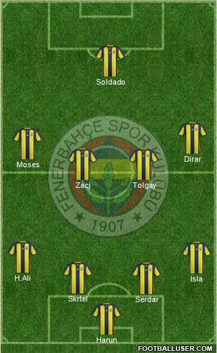 Fenerbahçe SK Formation 2019