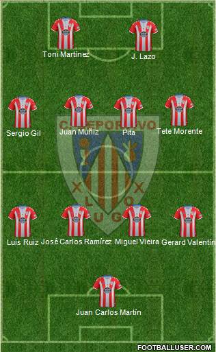 C.D. Lugo 4-4-2 football formation