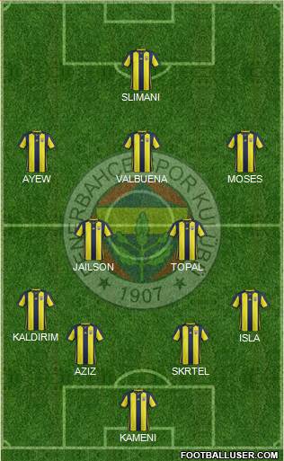 Fenerbahçe SK Formation 2019
