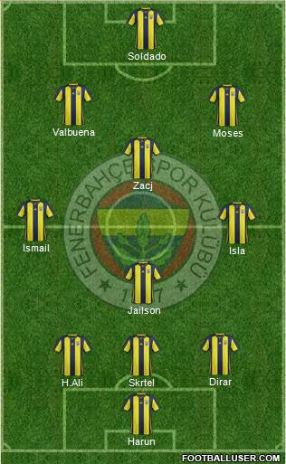 Fenerbahçe SK Formation 2019