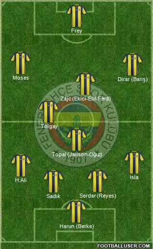 Fenerbahçe SK Formation 2019