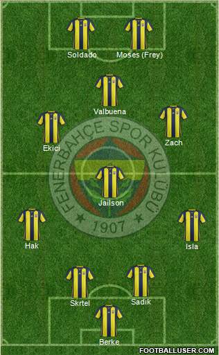Fenerbahçe SK Formation 2019
