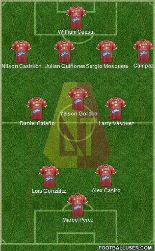 CC Deportes Tolima Formation 2019