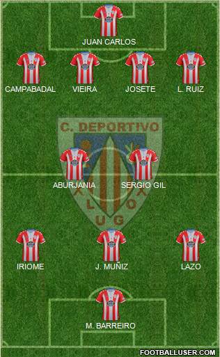 C.D. Lugo 4-2-3-1 football formation