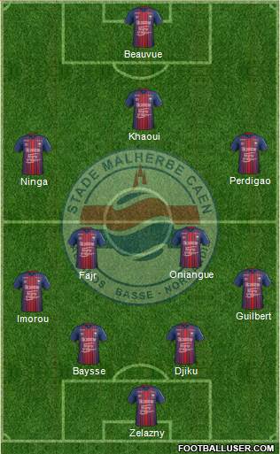 Stade Malherbe Caen Basse-Normandie football formation