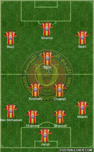 Espérance Sportive de Tunis 4-1-3-2 football formation