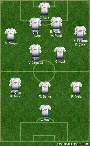 Tottenham Hotspur Formation 2019