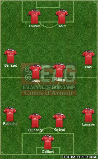 En Avant de Guingamp 4-4-2 football formation