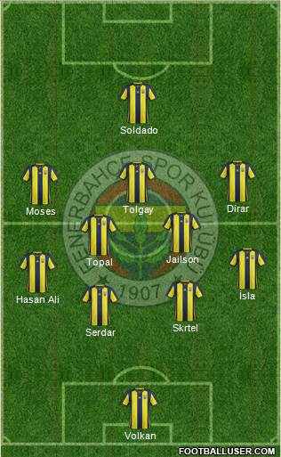 Fenerbahçe SK Formation 2019