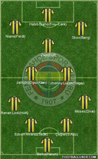 Fenerbahçe SK Formation 2019