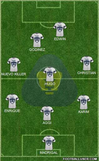 Club de Fútbol Universidad Formation 2019
