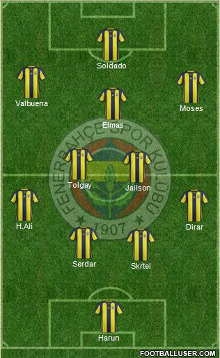 Fenerbahçe SK Formation 2019