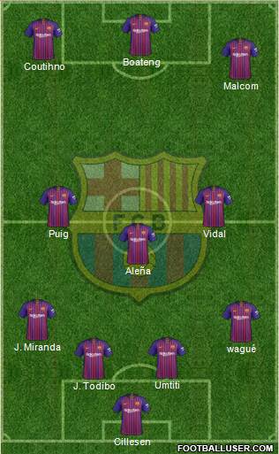 F.C. Barcelona Formation 2019