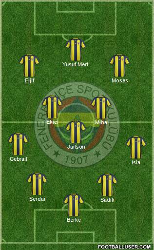 Fenerbahçe SK Formation 2019