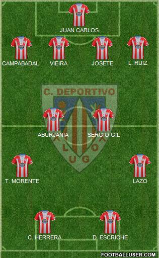 C.D. Lugo 4-4-2 football formation