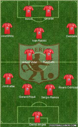 CD América de Cali football formation