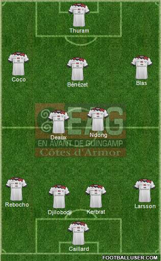 En Avant de Guingamp 4-2-3-1 football formation