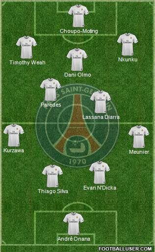 Paris Saint-Germain Formation 2019
