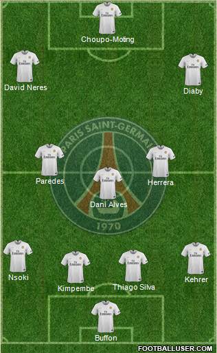 Paris Saint-Germain Formation 2019