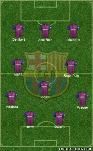 F.C. Barcelona Formation 2019