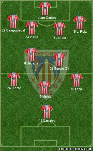 C.D. Lugo 4-2-3-1 football formation