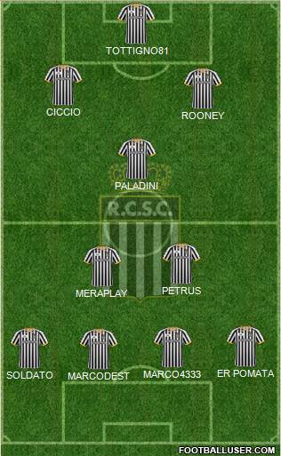 Sporting du Pays de Charleroi 4-2-4 football formation