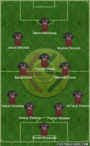 Eskisehirspor football formation