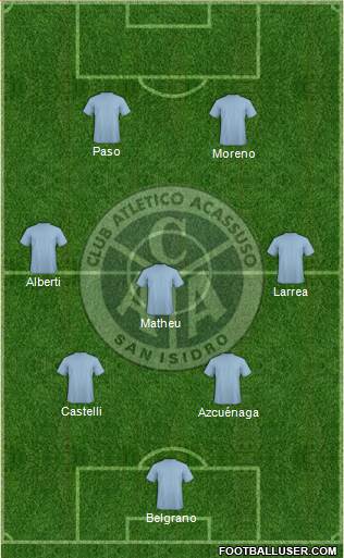 Acassuso football formation