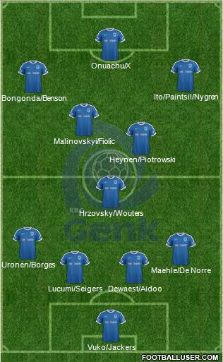 K Racing Club Genk football formation