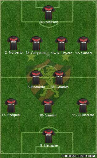 Sport C Recife 4-2-3-1 football formation