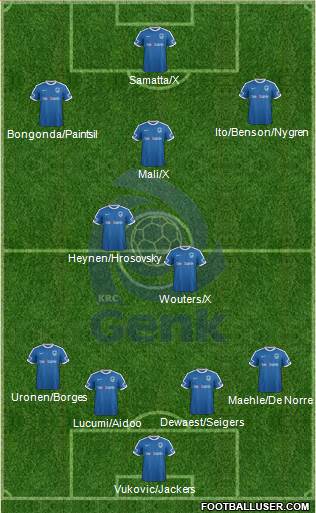 K Racing Club Genk football formation