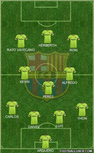F.C. Barcelona B Formation 2019