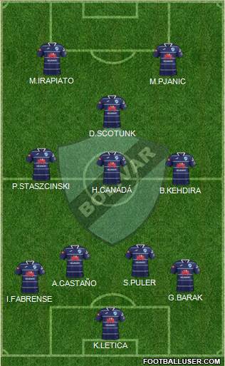 C Bolívar football formation