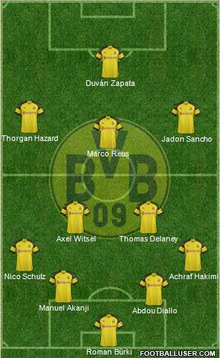 Borussia Dortmund Formation 2019