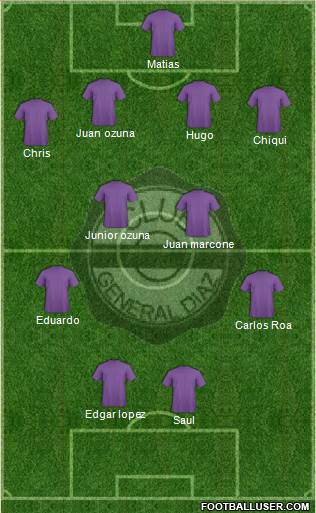 C General Díaz football formation