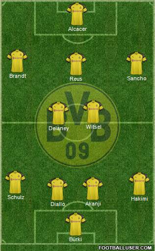 Borussia Dortmund Formation 2019