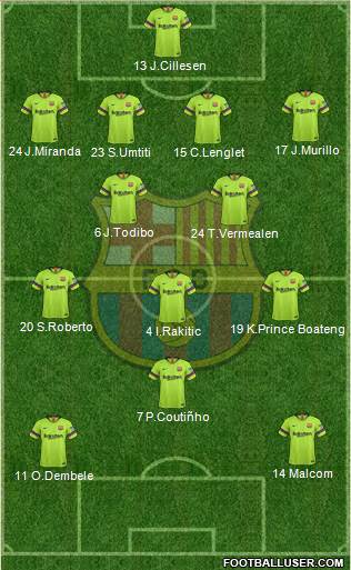 F.C. Barcelona Formation 2019