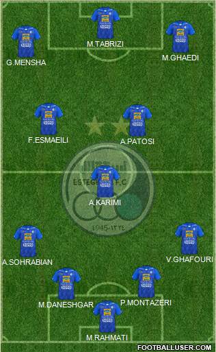 Esteghlal Tehran Formation 2019