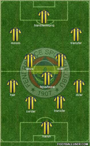 Fenerbahçe SK Formation 2019