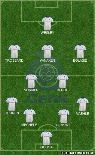 K Racing Club Genk 4-2-3-1 football formation