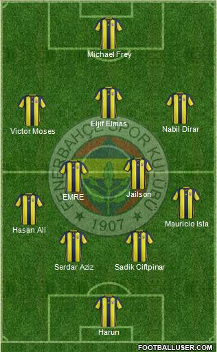 Fenerbahçe SK Formation 2019