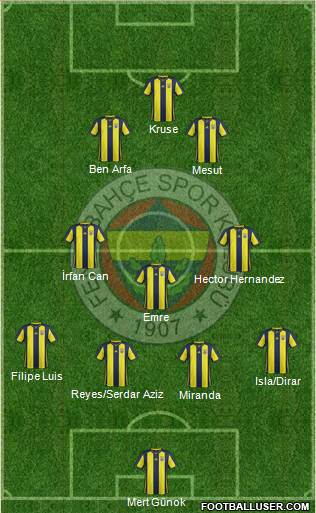 Fenerbahçe SK Formation 2019